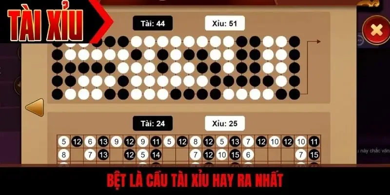 Bệt là cầu tài xỉu hay ra nhất