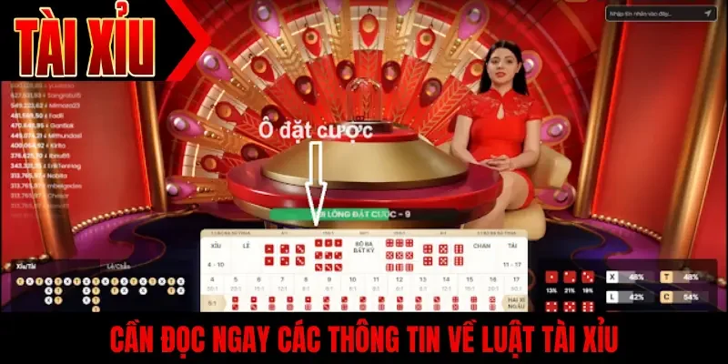 Cần đọc ngay các thông tin về luật tài xỉu