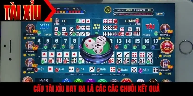 Cầu tài xỉu hay ra là các các chuỗi kết quả